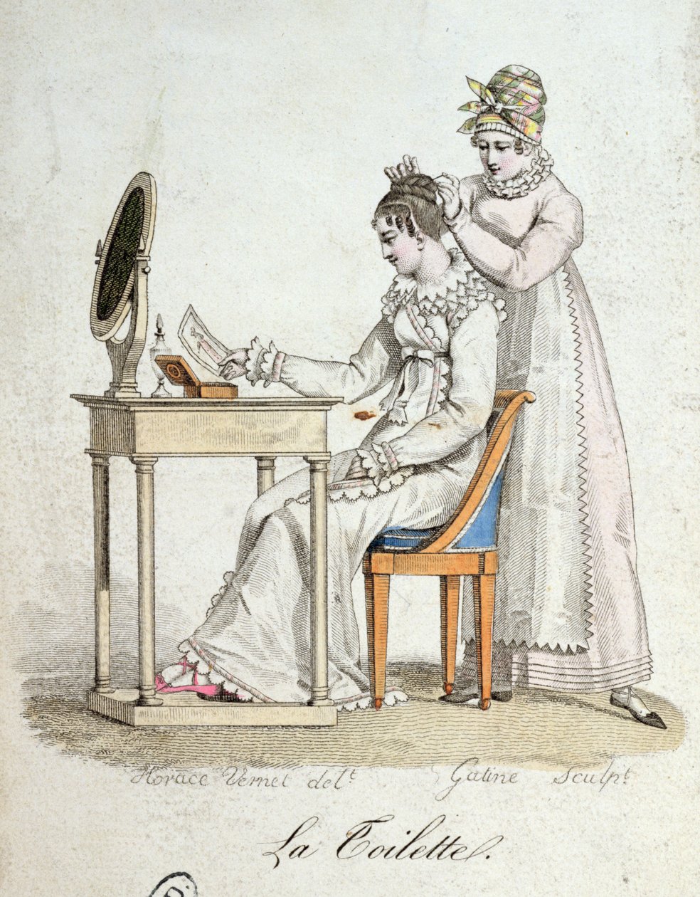 Sminkebordet, ca. 1816 av Emile Jean Horace Vernet