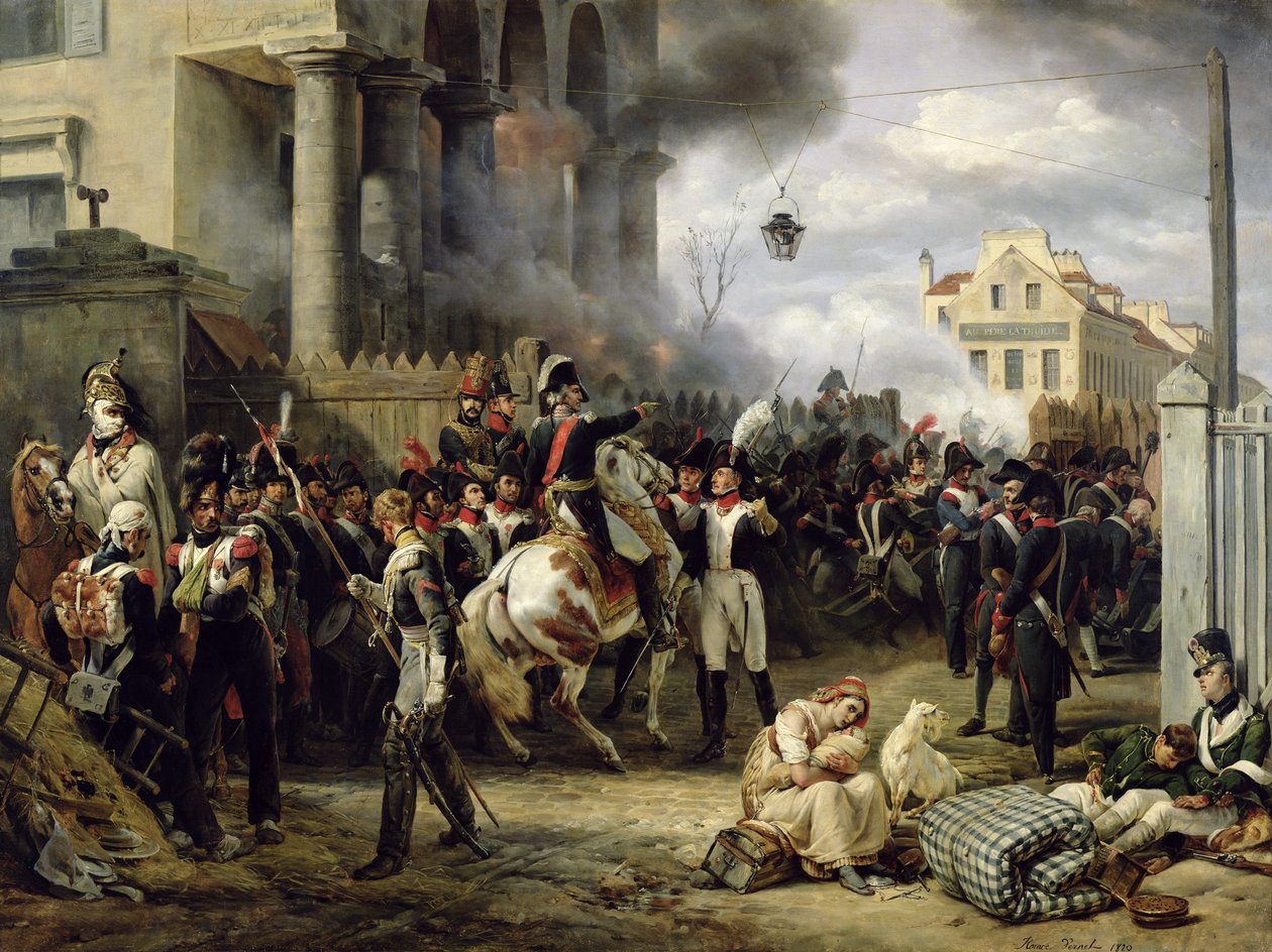 Porten ved Clichy under forsvaret av Paris, 30. mars 1814, 1820 av Emile Jean Horace Vernet