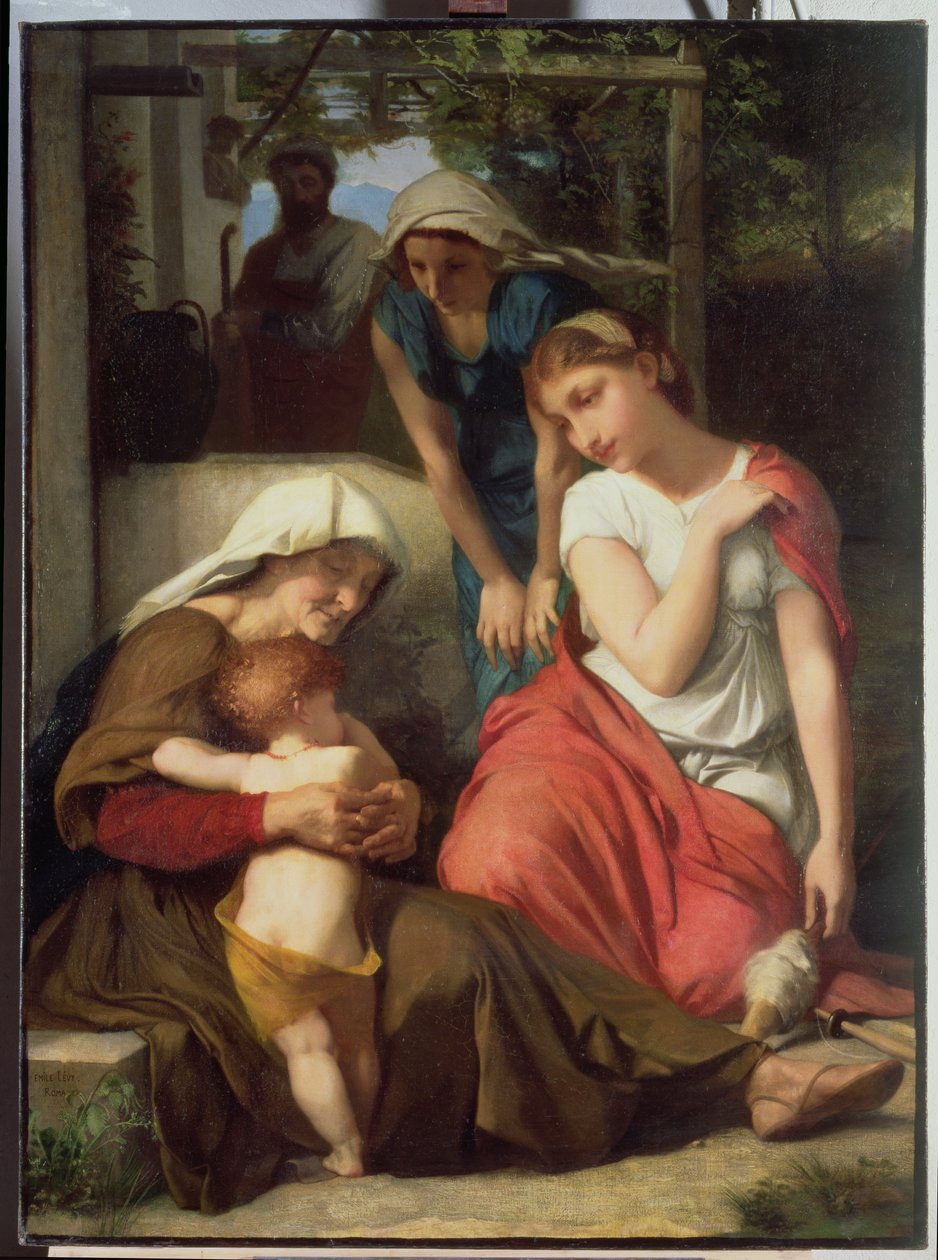 Ruth og Naomi, 1859 av Emile Levy