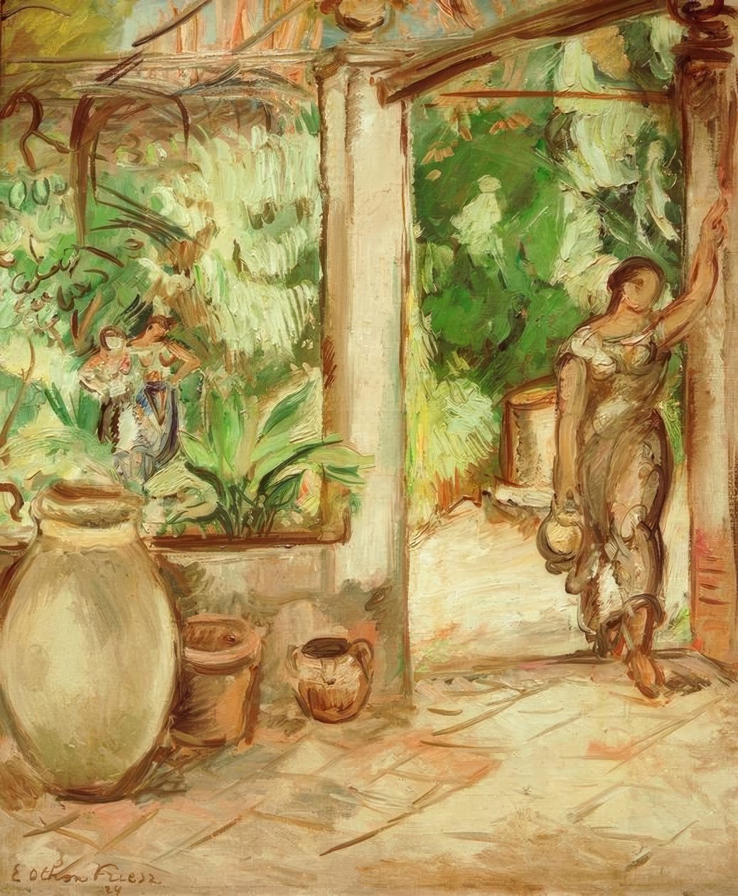 Kvinne med krus av Emile Othon Friesz