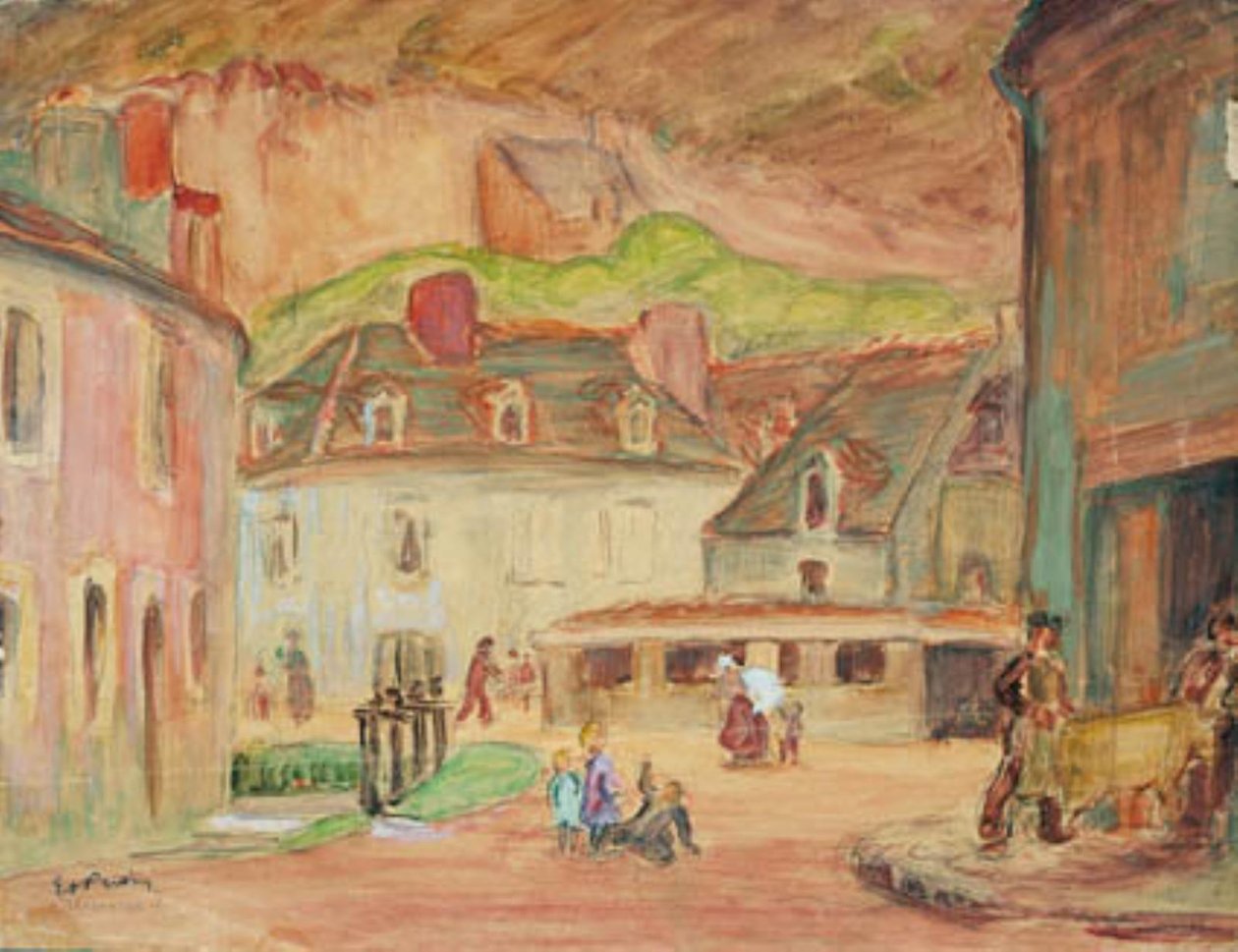 Garveriene i Falaise, Normandie av Emile Othon Friesz