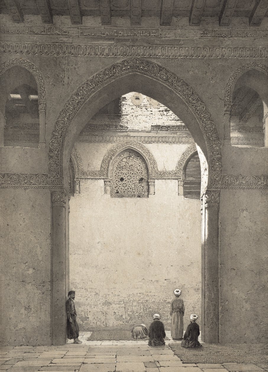 Moskeen DAhmed-Ibn-Toulon, gravert av Philippe Benoist (1813-1905) 1877 av Emile Prisse dAvennes