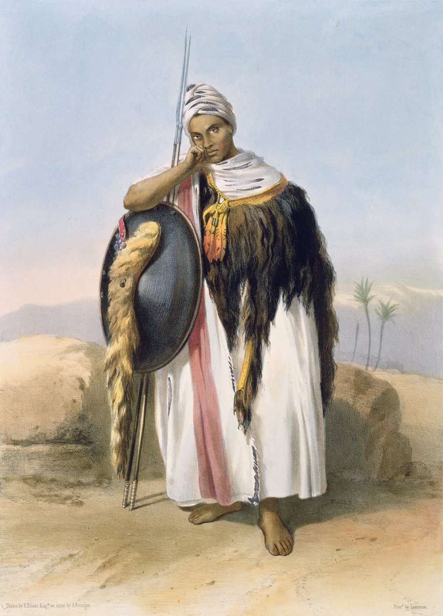 Kriger fra Amhara, Etiopia, illustrasjon fra 