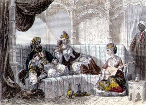Interiør med en Bey og hans familie, fra 