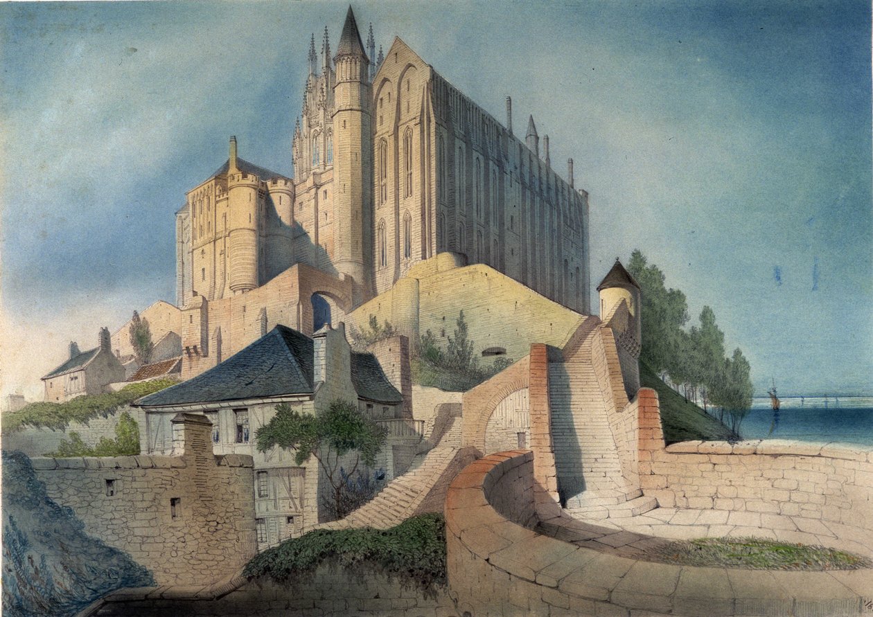 Klosteret Mont Saint Michel - av Emile Sagot, Musée d
