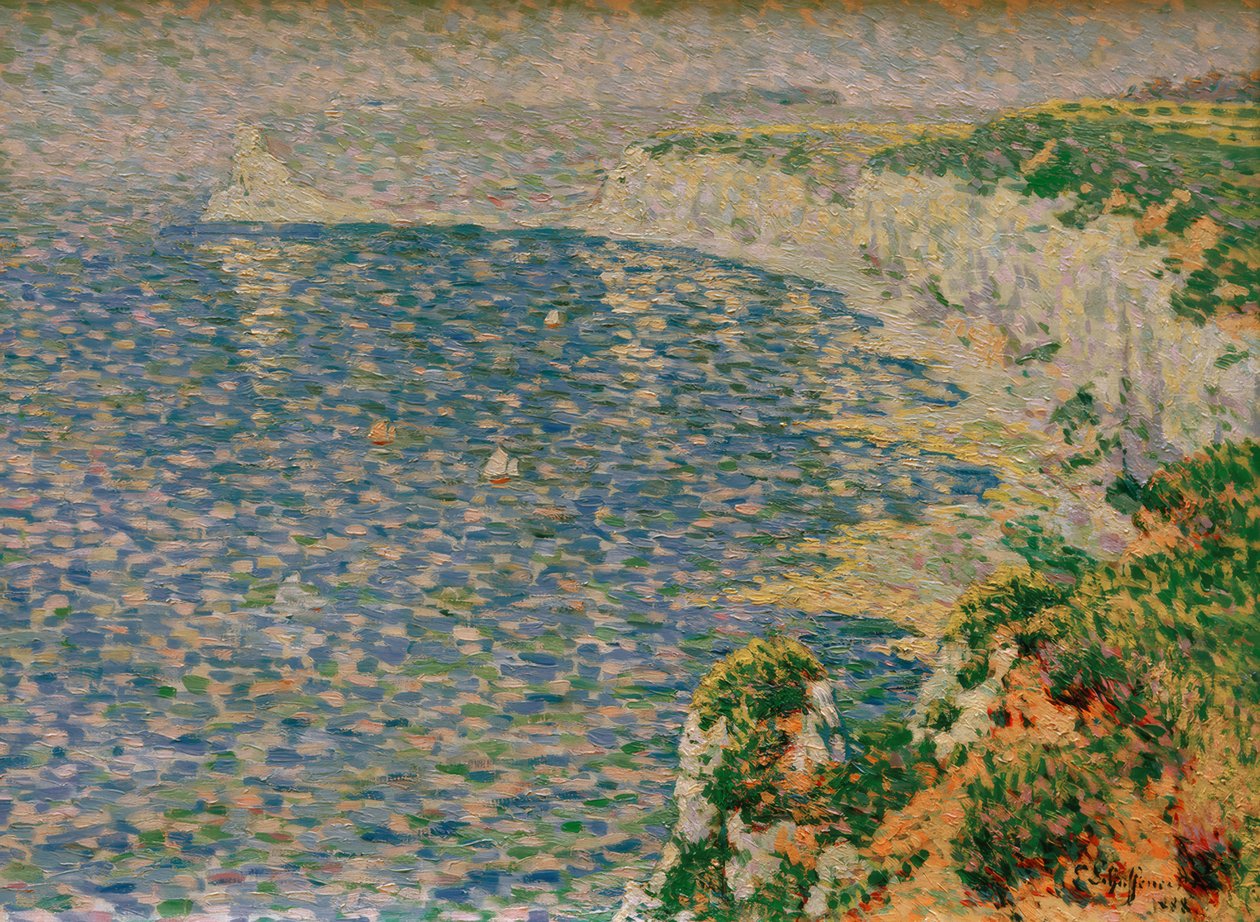 Utsikt over klippene ved Étretat av Emile Schuffenecker