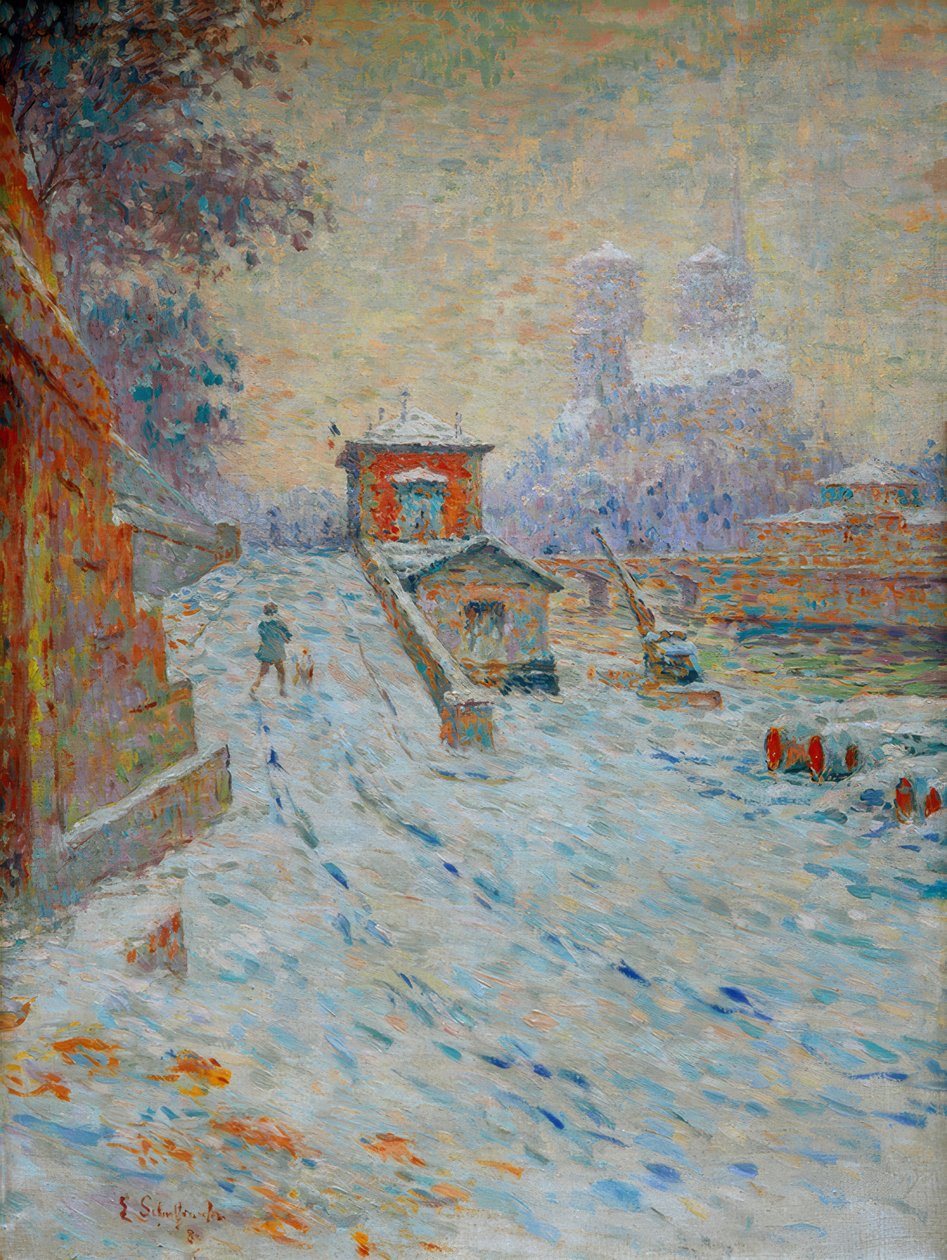 Notre-Dame de Paris (Vår Frue ved snøen eller Notre-Dam av Emile Schuffenecker