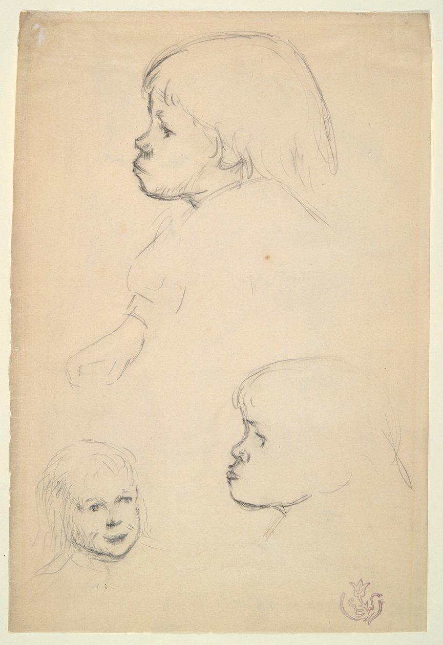 Studier av et barn av Emile Schuffenecker