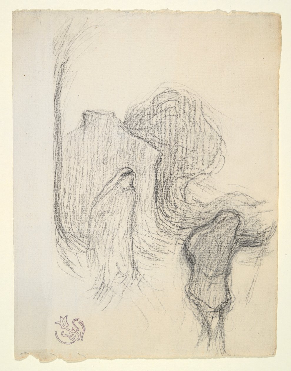 Studie for Mystic Landscape ved Meudon av Emile Schuffenecker