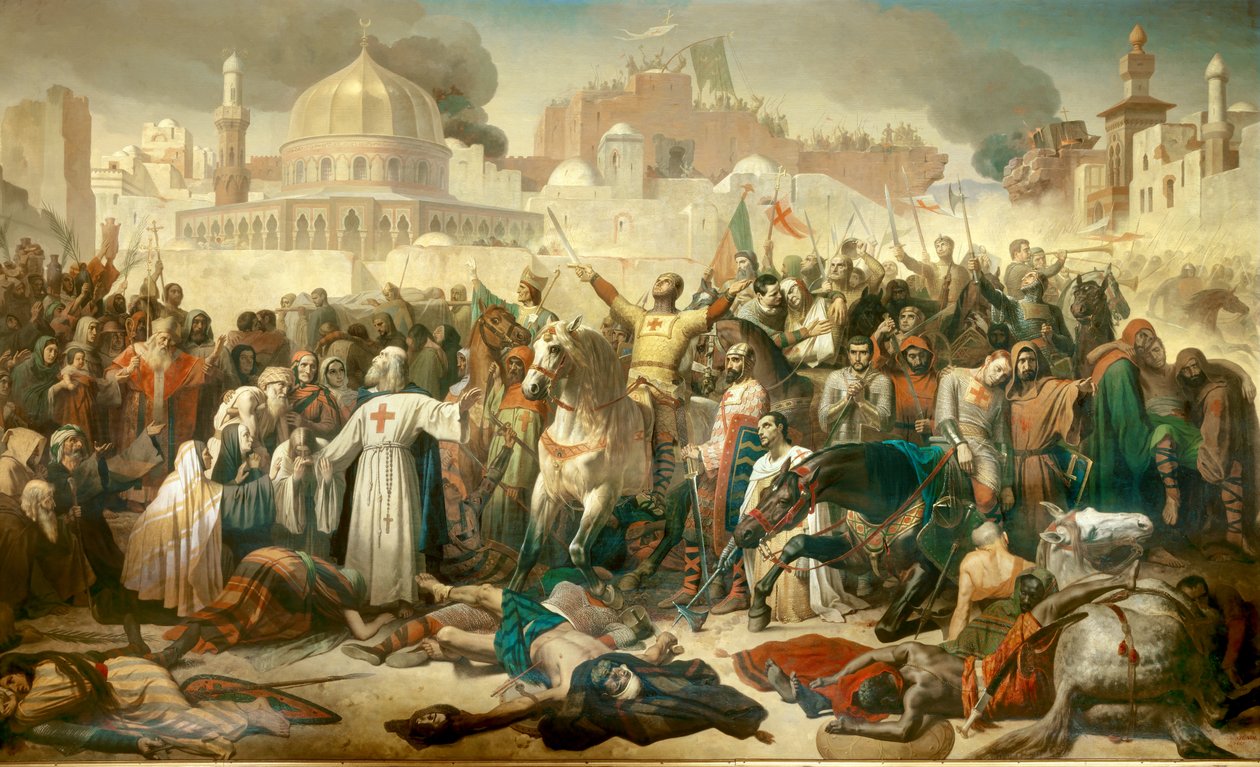 Første korstog: Korsfarernes inntak av Jerusalem av Emile Signol