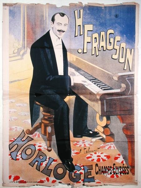 Plakat som reklamerer for Harry Fragson (1869-1913) på konsert på l