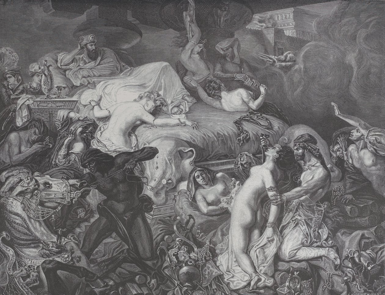 Sardanapalus, fra Le Monde Illustré, 16. mai 1874. av Emile Thomas
