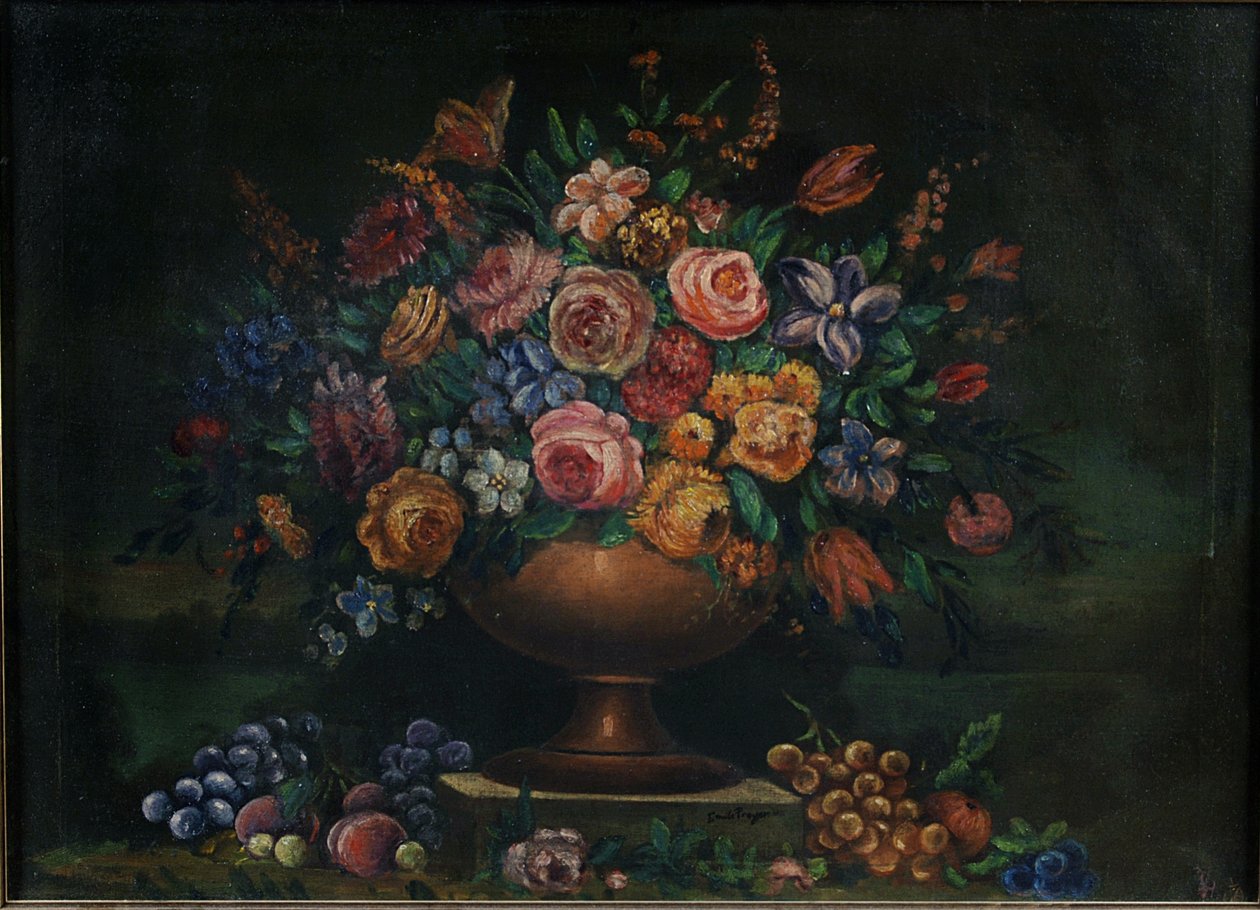 Vase med blomster av Emilie Preyer