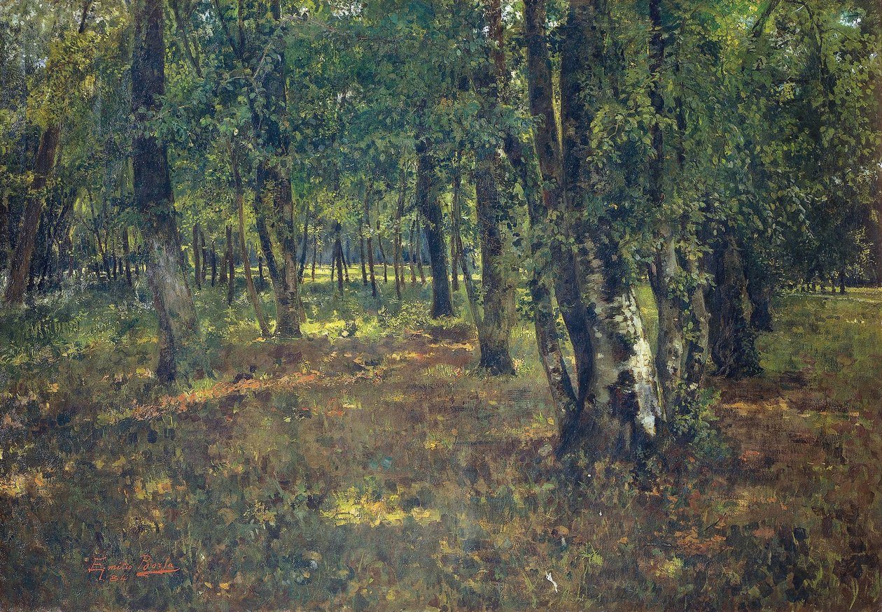 Wood, av Emilio Borsa (1857-1931) av Emilio Borsa