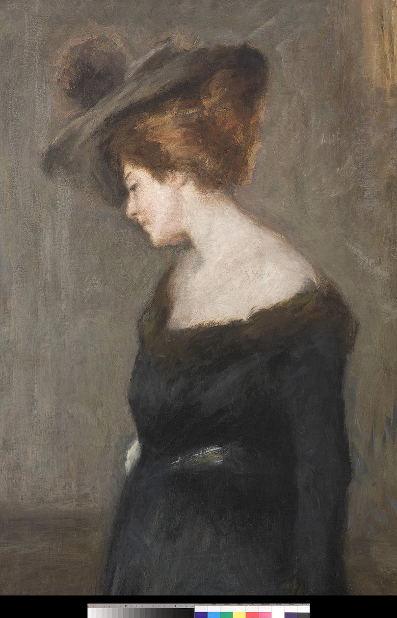 Portrait of a Lady, 1903 (detalj av 3496727) av Emilio Gola