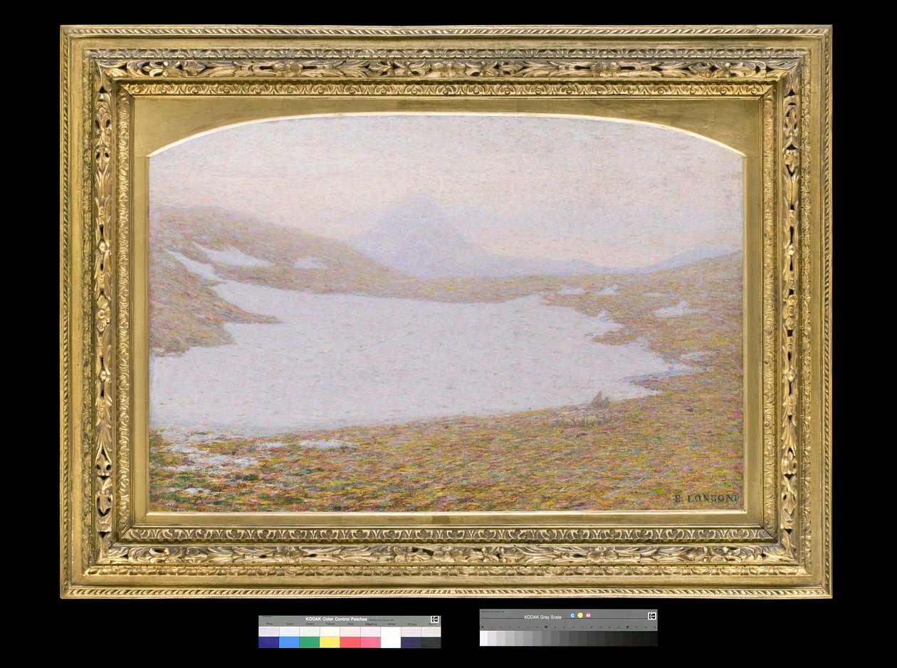 Vår i fjellet, 1912 (med ramme) av Emilio Longoni