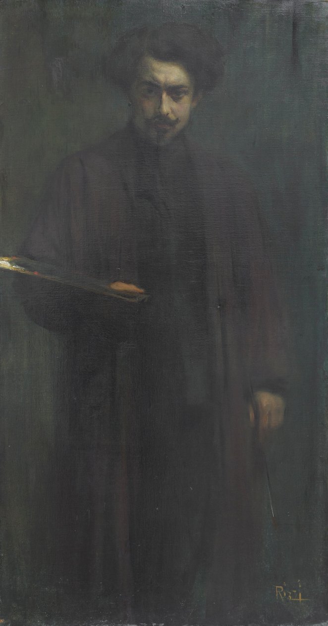 Selvportrett, Emilio Rizzi (olje på lerret) av Emilio Rizzi