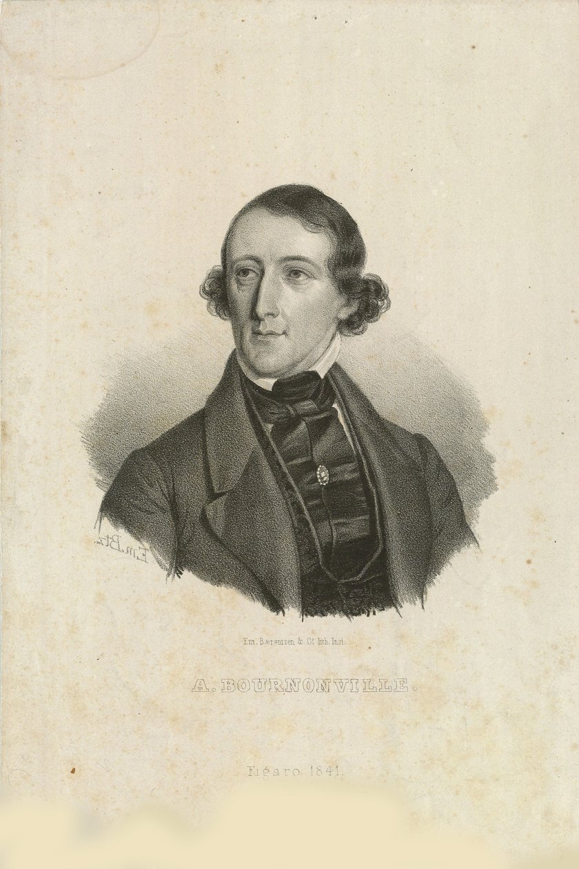 Portrett av August Bournonville 1805-1879, 1842. av Emilius Ditlev Baerentzen