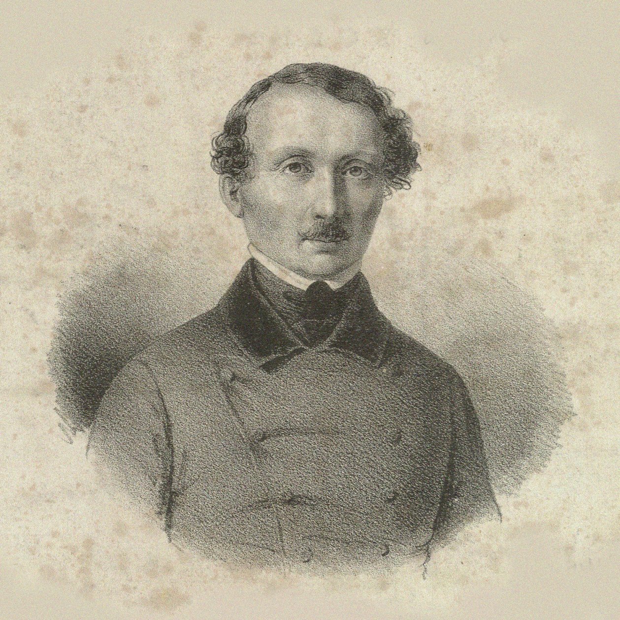 Portrett av komponisten Hans Christian Lumbye 1810-1874, 1846. av Emilius Ditlev Baerentzen