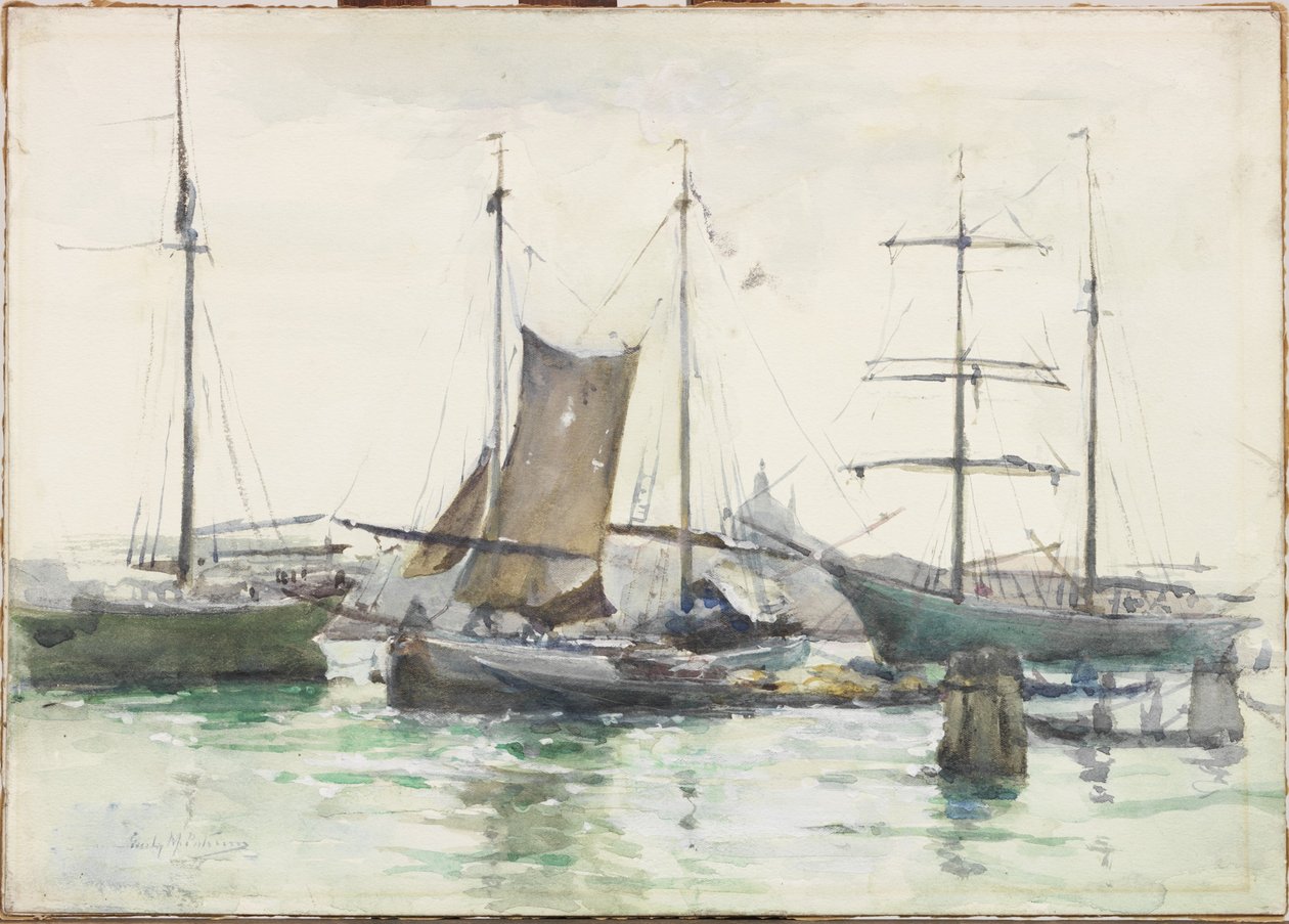 Frakt i Bacino, Venezia (akvarell på papir) av Emily Murray Paterson
