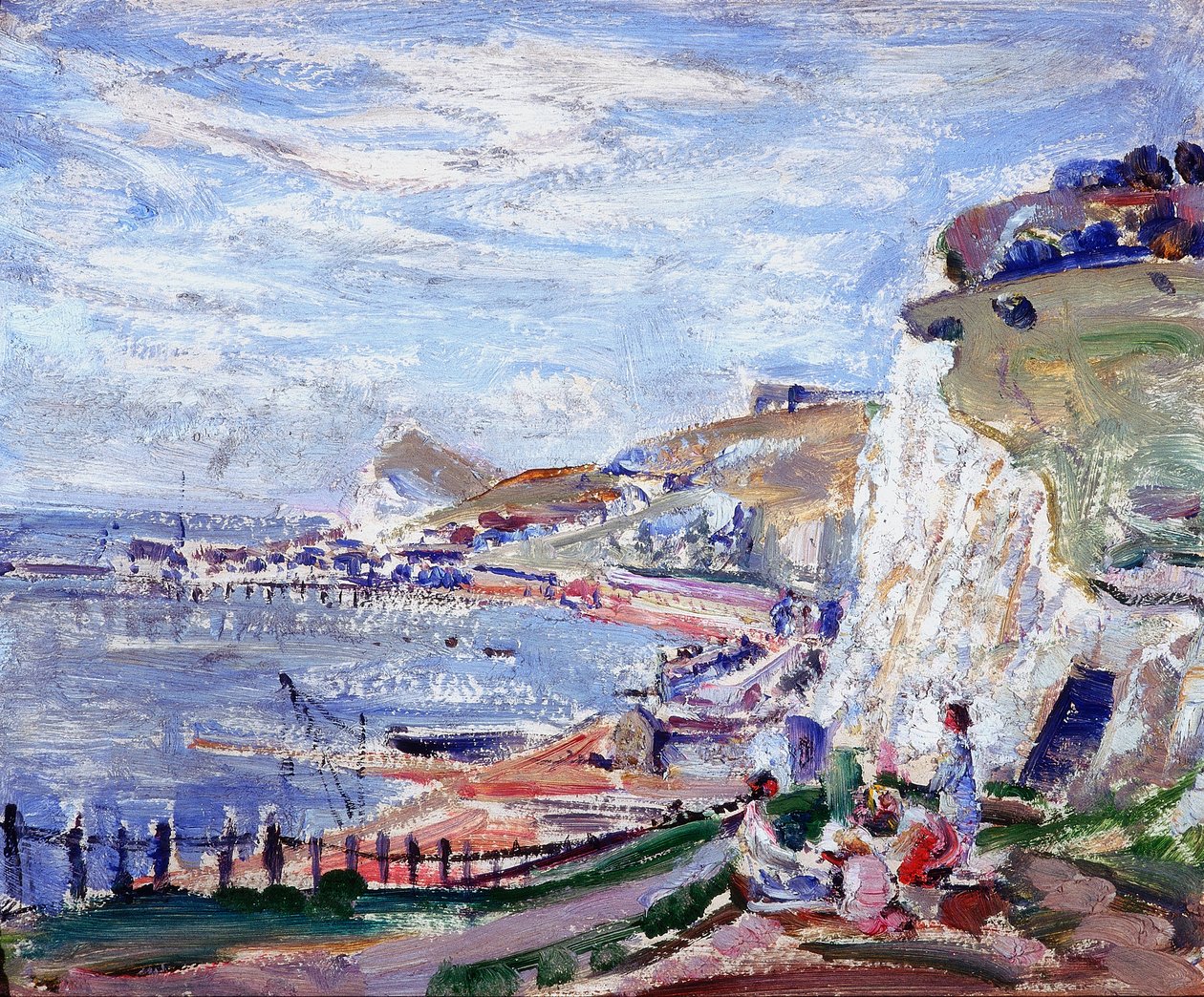 Dover Cliffs (olje om bord) av Emily Beatrice Bland