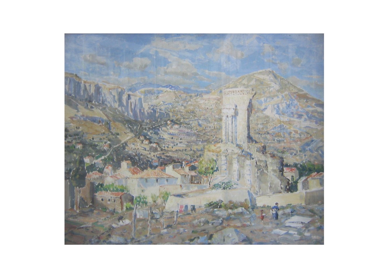Romersk monument, La Turbie (olje på lerret) av Emily Beatrice Bland