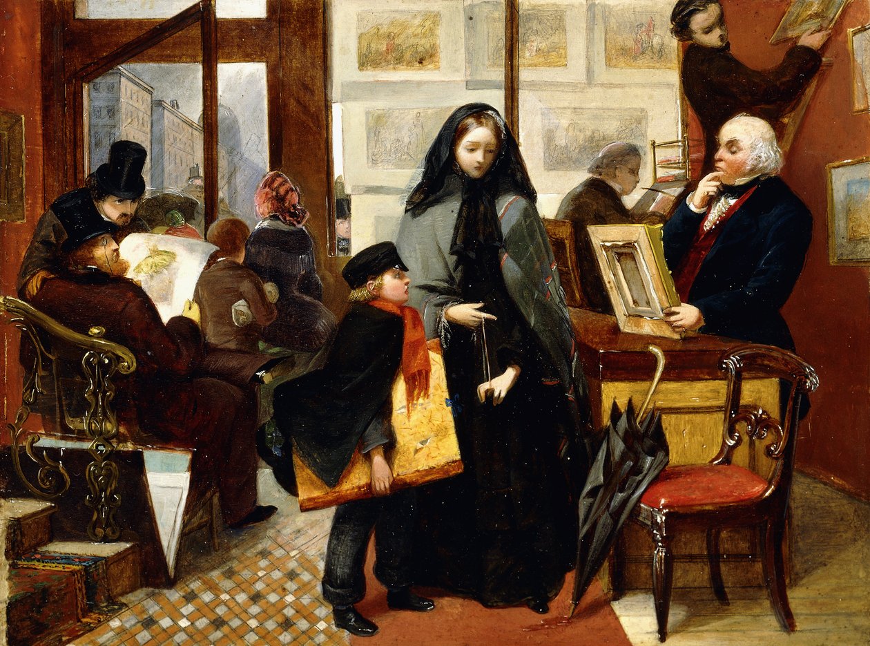 En skisse for "navnløs og venneløs", ca. 1857 av Emily Mary Osborn
