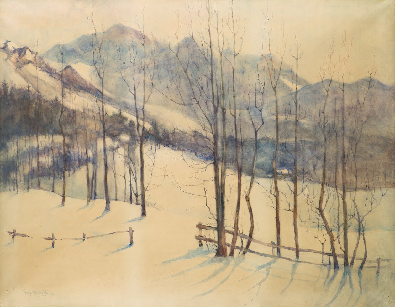 I Berner Oberland (akvarell) av Emily Murray Paterson