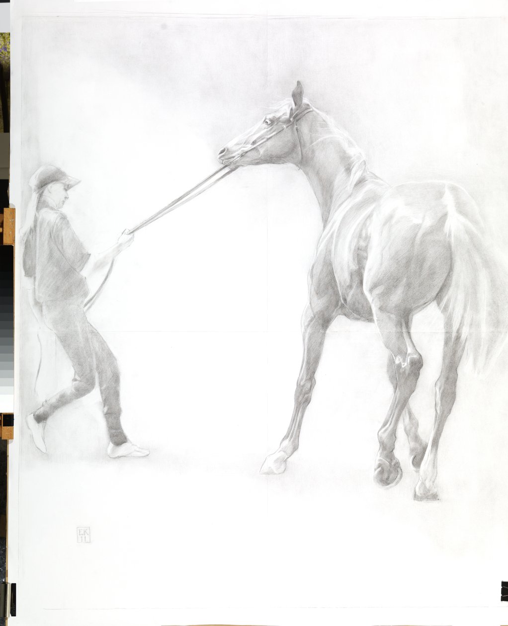 Resisting, 2011 (grafitt på papir) av Emma Kennaway