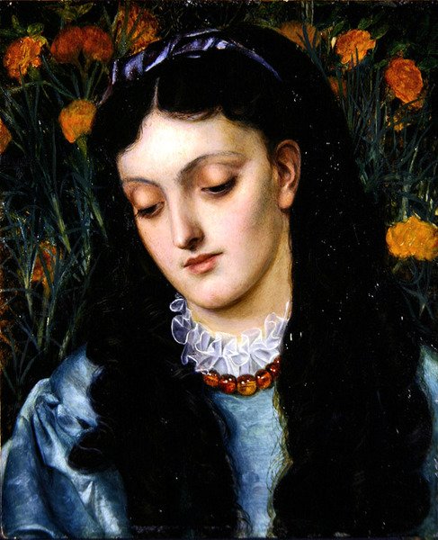 La Belle Jaune Giroflee (olje på panel) av Emma Sandys