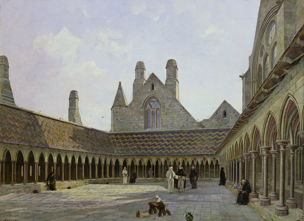 Klosteret Mont Saint-Michel av Emmanuel Lansyer