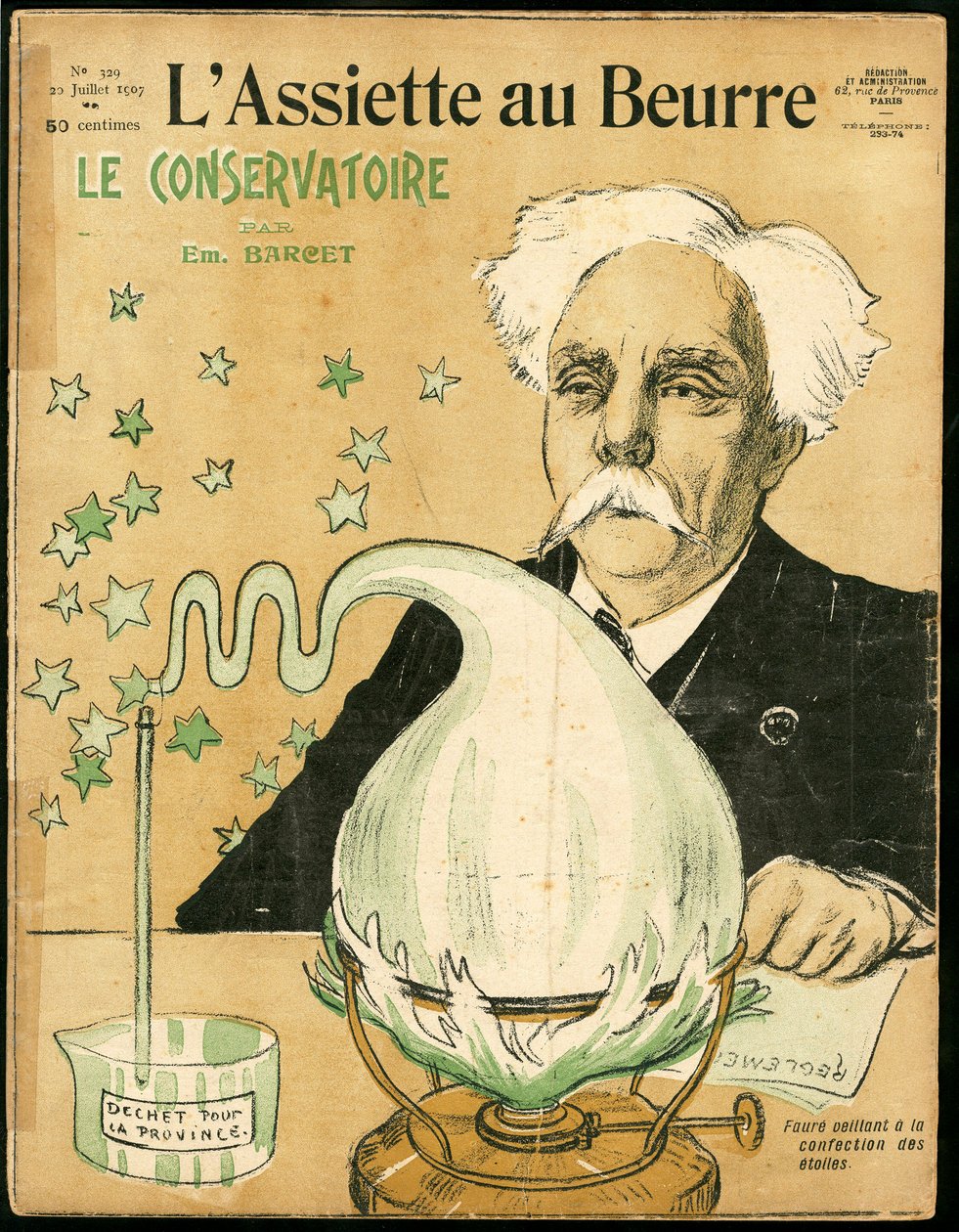Omslag av "" L'Plate au beurre"", nummer 329, Satirical in Colors av Emmanuel Barcet