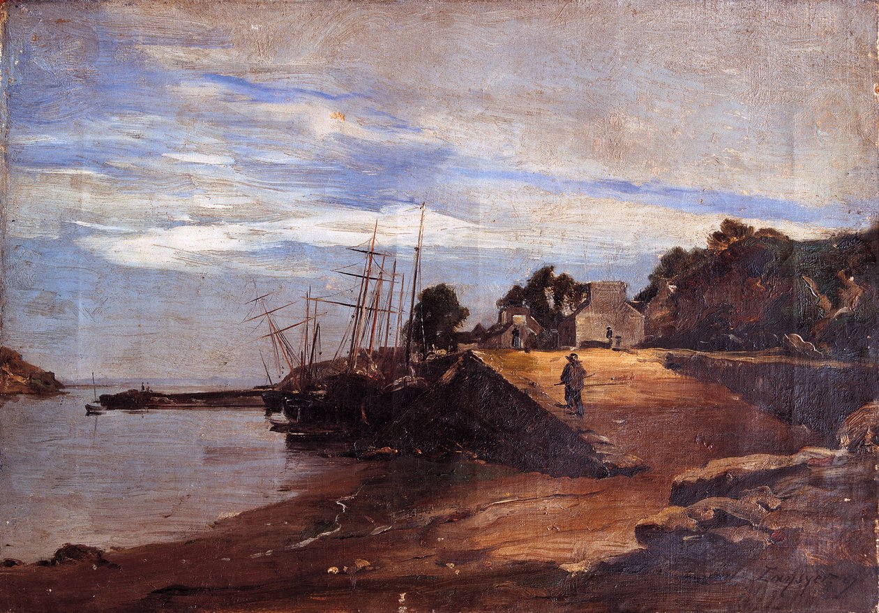 Douarnenez, Port Ru, båter av Emmanuel Lansyer