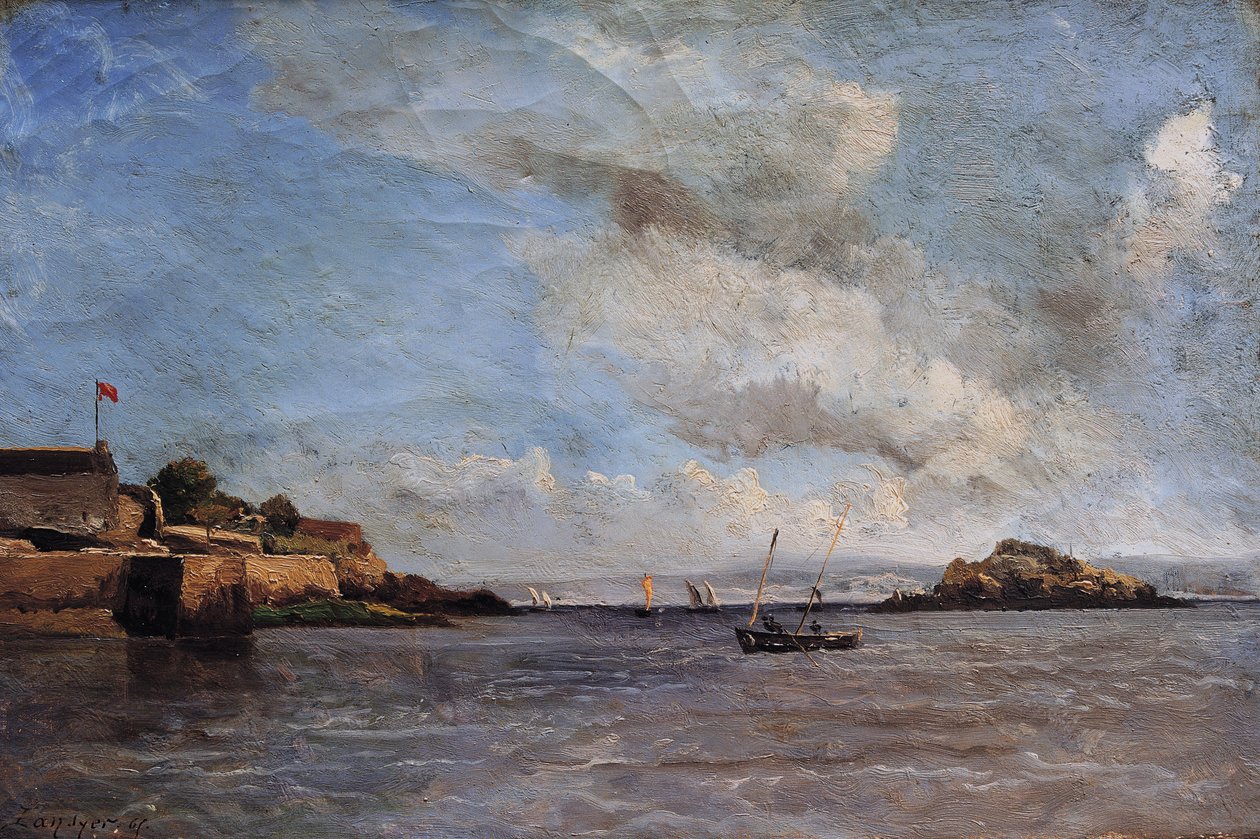 Douarnenez, marinen, august 1865 (olje på lerret) av Emmanuel Lansyer