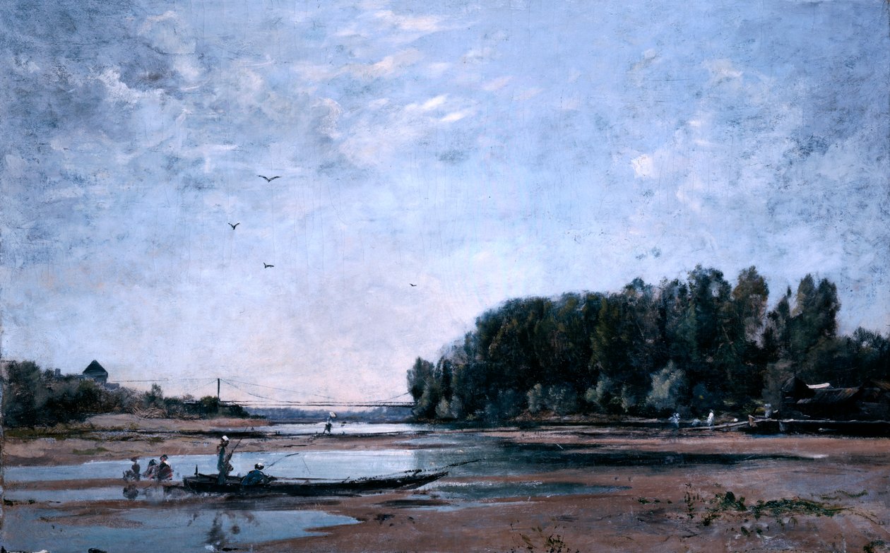 Fiskebåter på Loire, 1865 av Emmanuel Lansyer