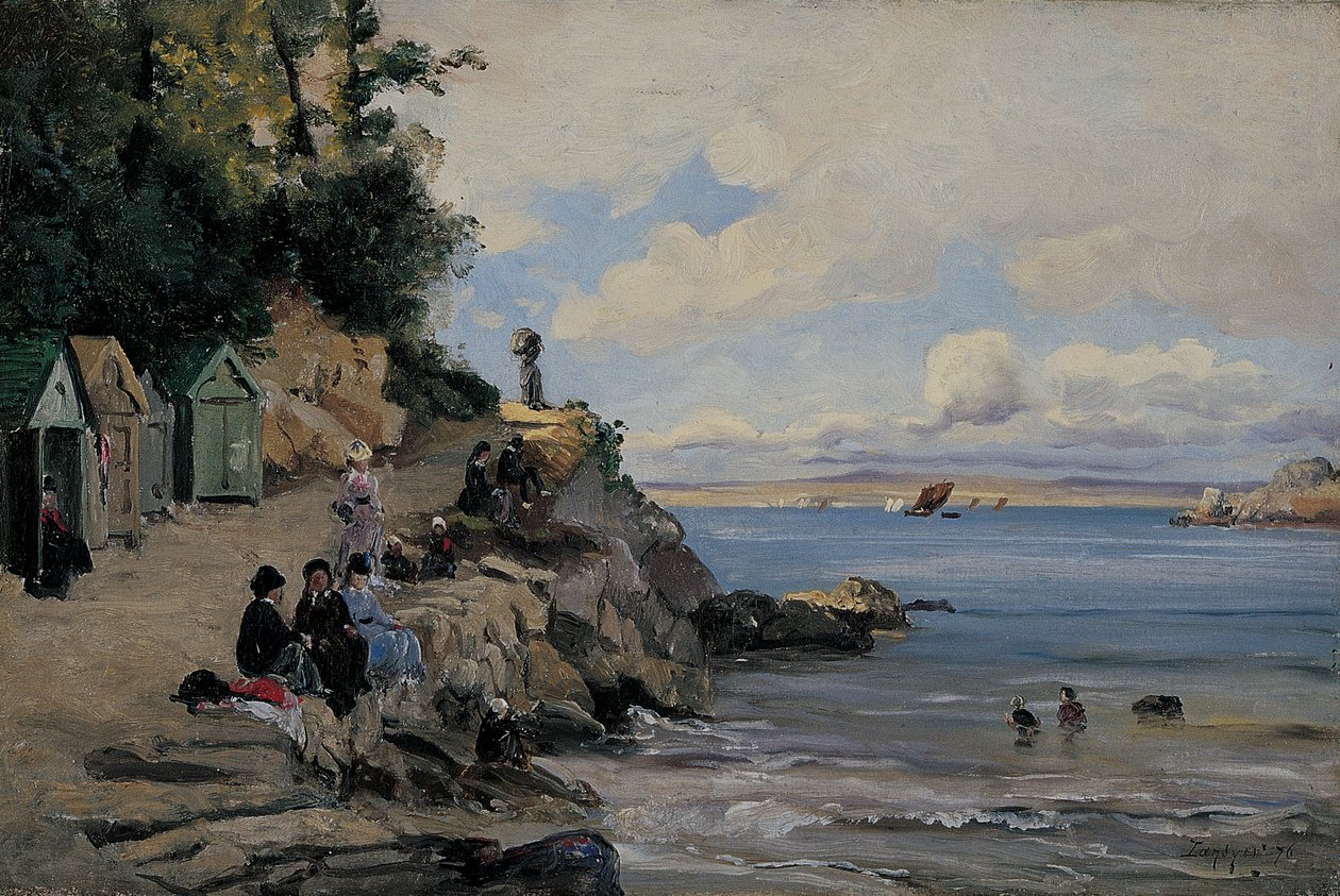 Damebad, Douarnenez, august 1876 (olje på lerret) av Emmanuel Lansyer