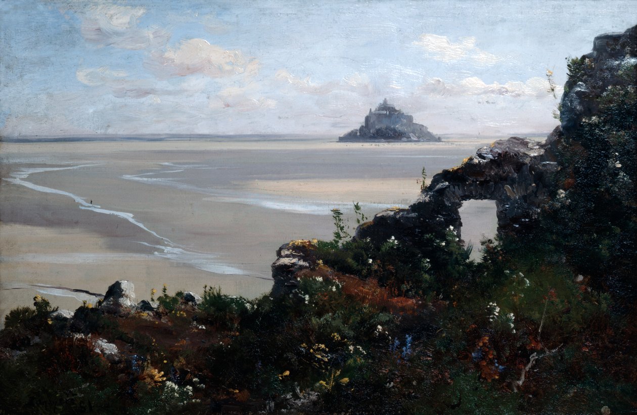Mont Saint-Michel, 1881 av Emmanuel Lansyer