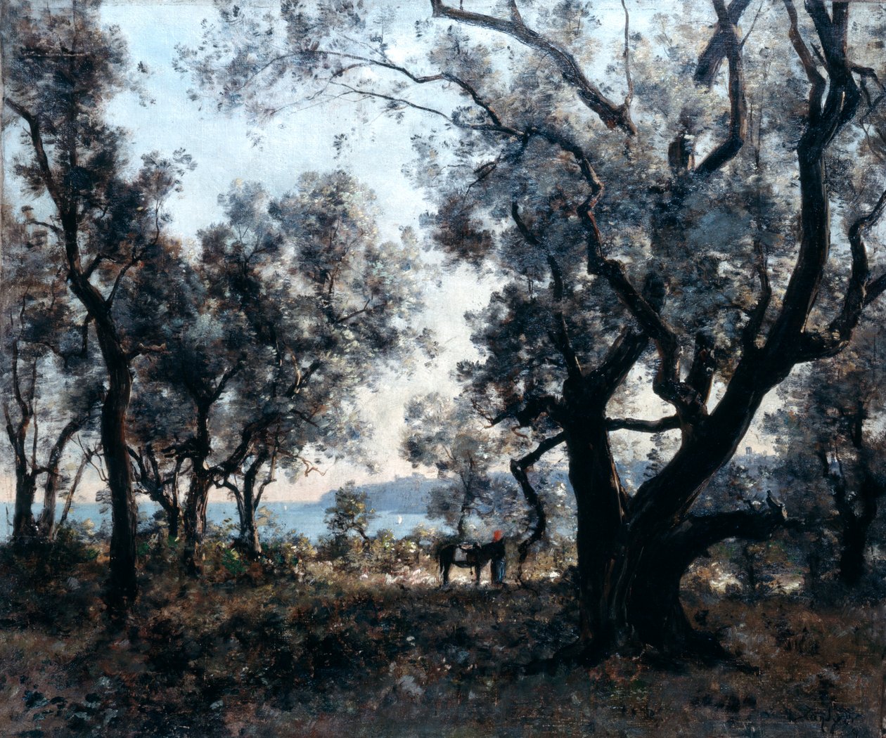 Oliventrær rundt Cap Martin, 1891. av Emmanuel Lansyer