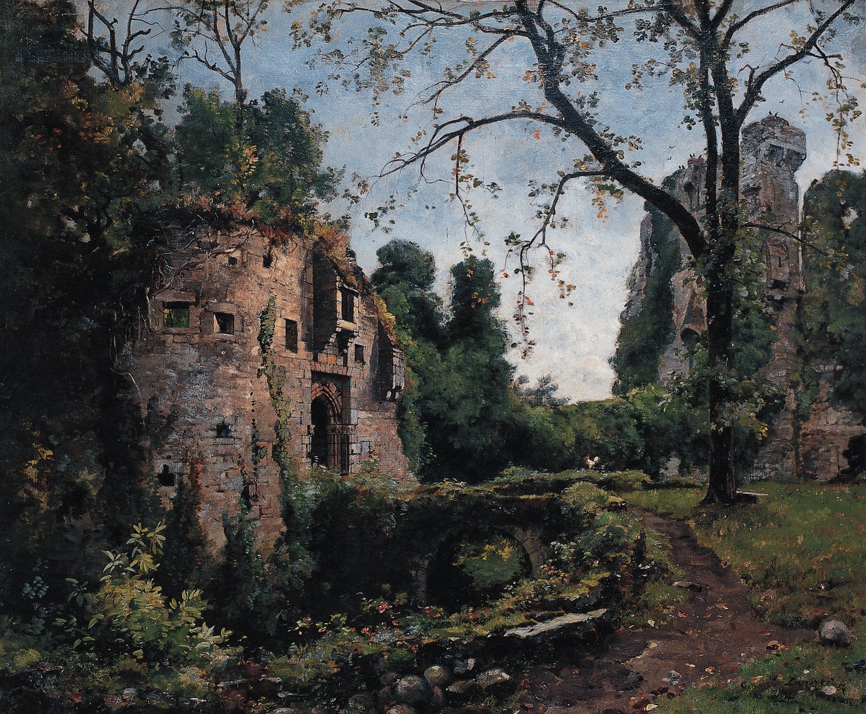 Bastion des Ormes, interiøret i Château de Clisson av Emmanuel Lansyer