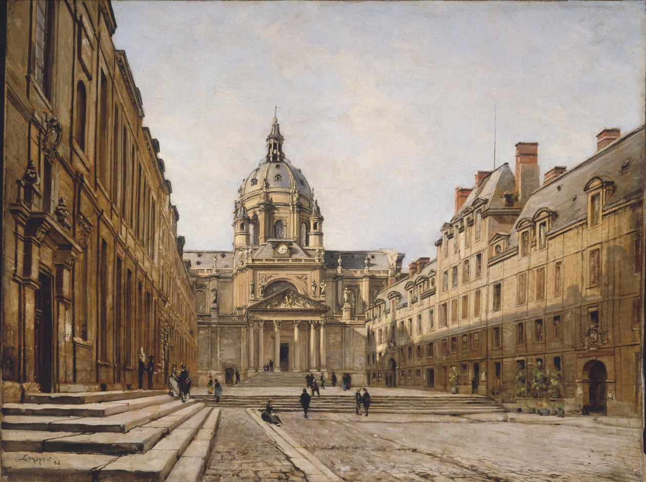 Gårdsplassen til den gamle Sorbonne, 1886. av Emmanuel Lansyer