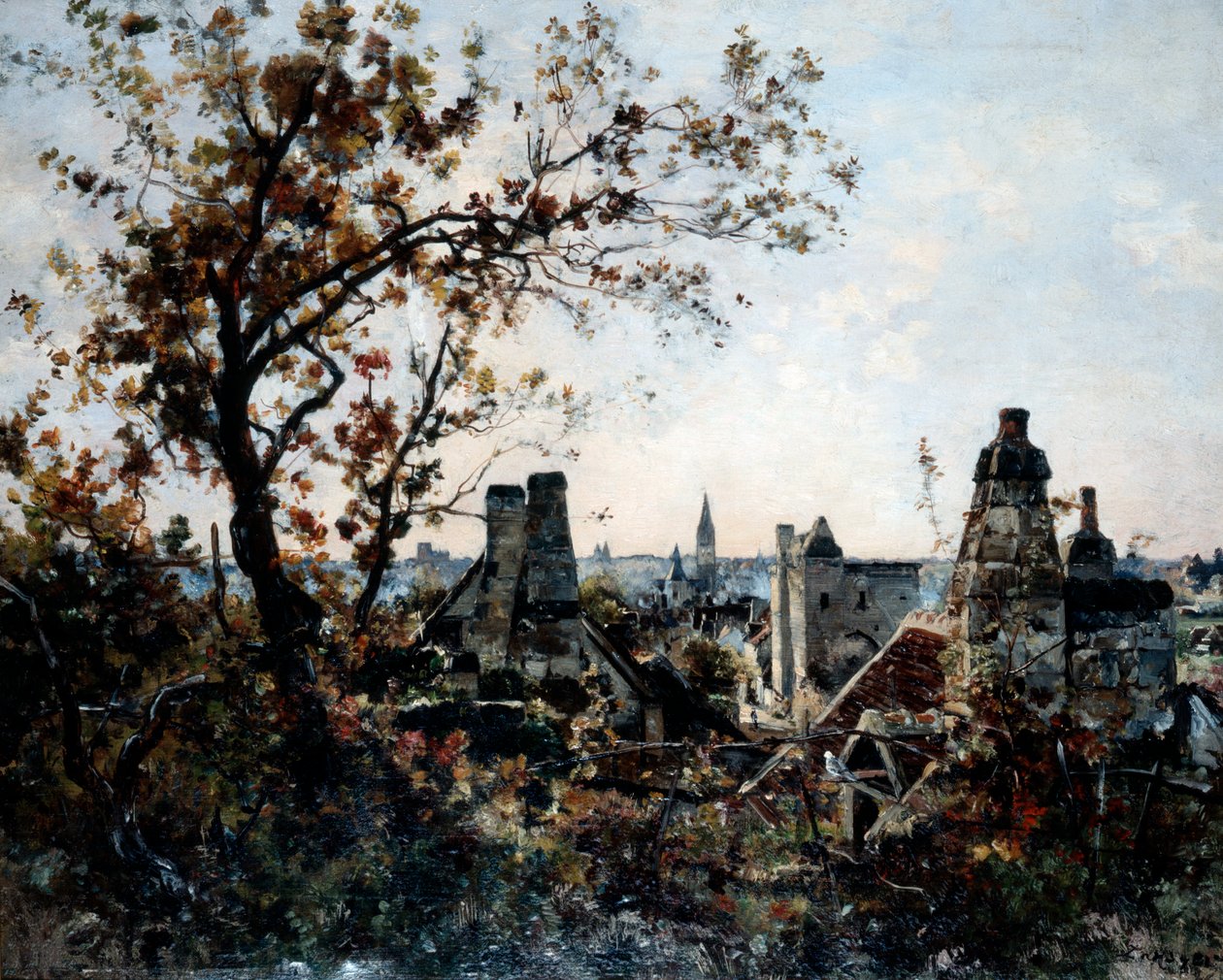 Tårnet i Chevalot om kvelden, 1885 av Emmanuel Lansyer