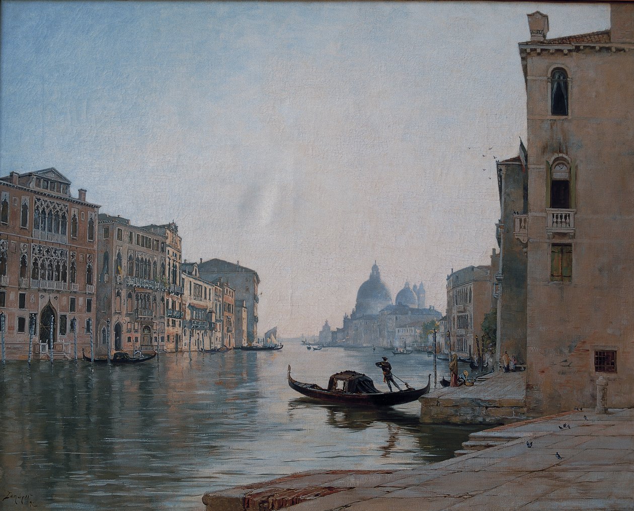 Venezia, Canal Grande, september 1892 (olje på lerret) av Emmanuel Lansyer