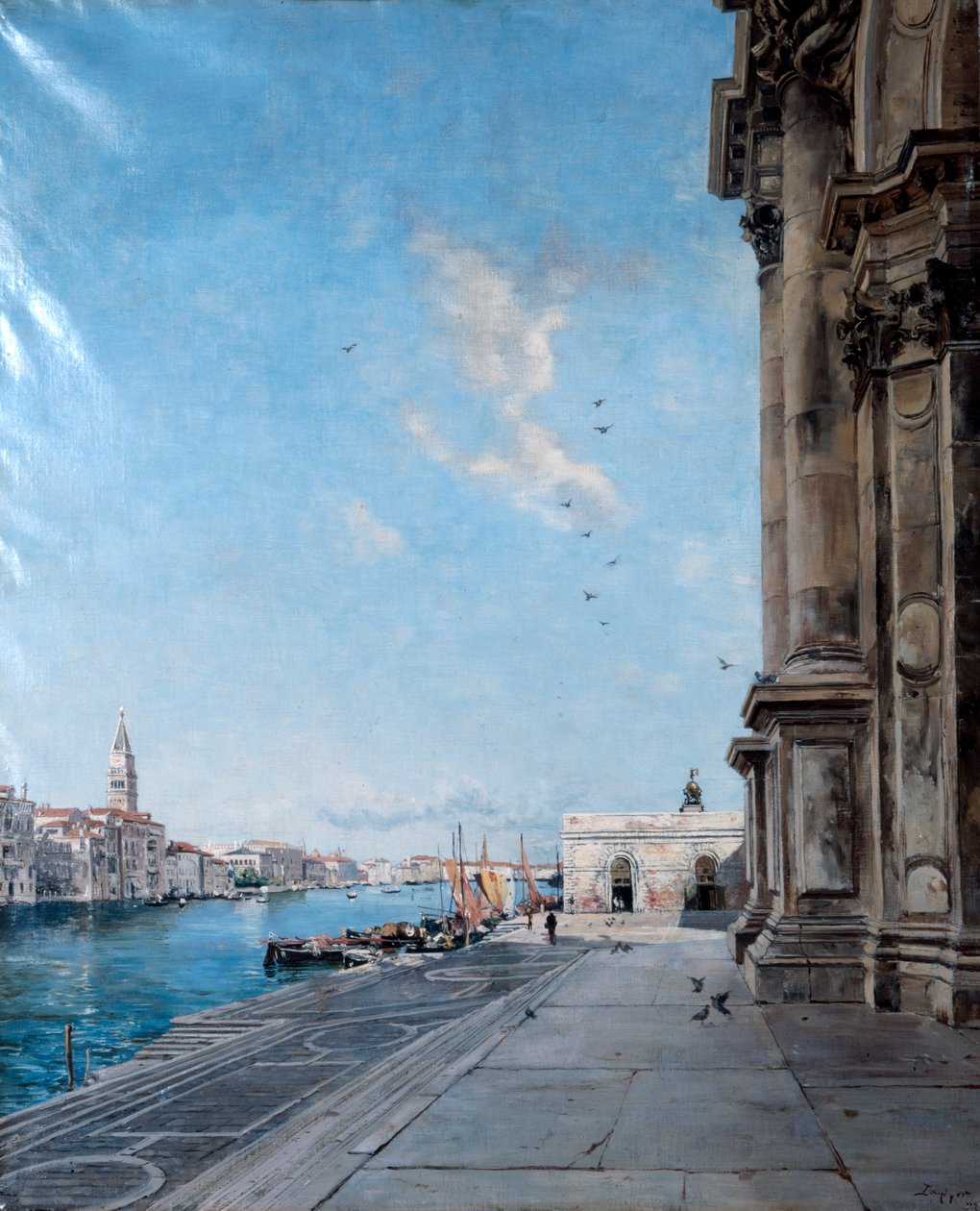 Utsikt fra kirken Madonna della Salute, 1892 av Emmanuel Lansyer