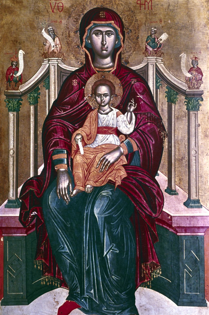Jomfru og barneikon, 1664 av Emmanuel Tzanes