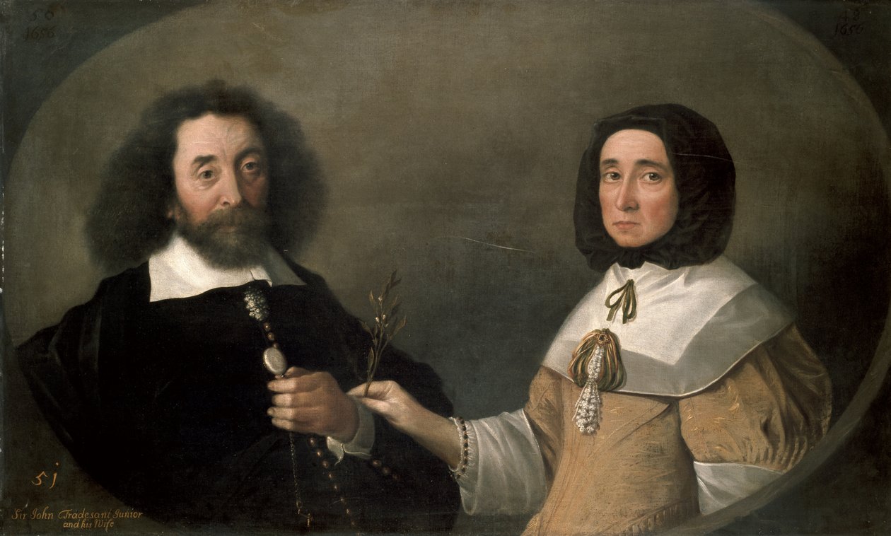 John Tradescant den yngre og Hester, hans andre kone av Emmanuel de Critz
