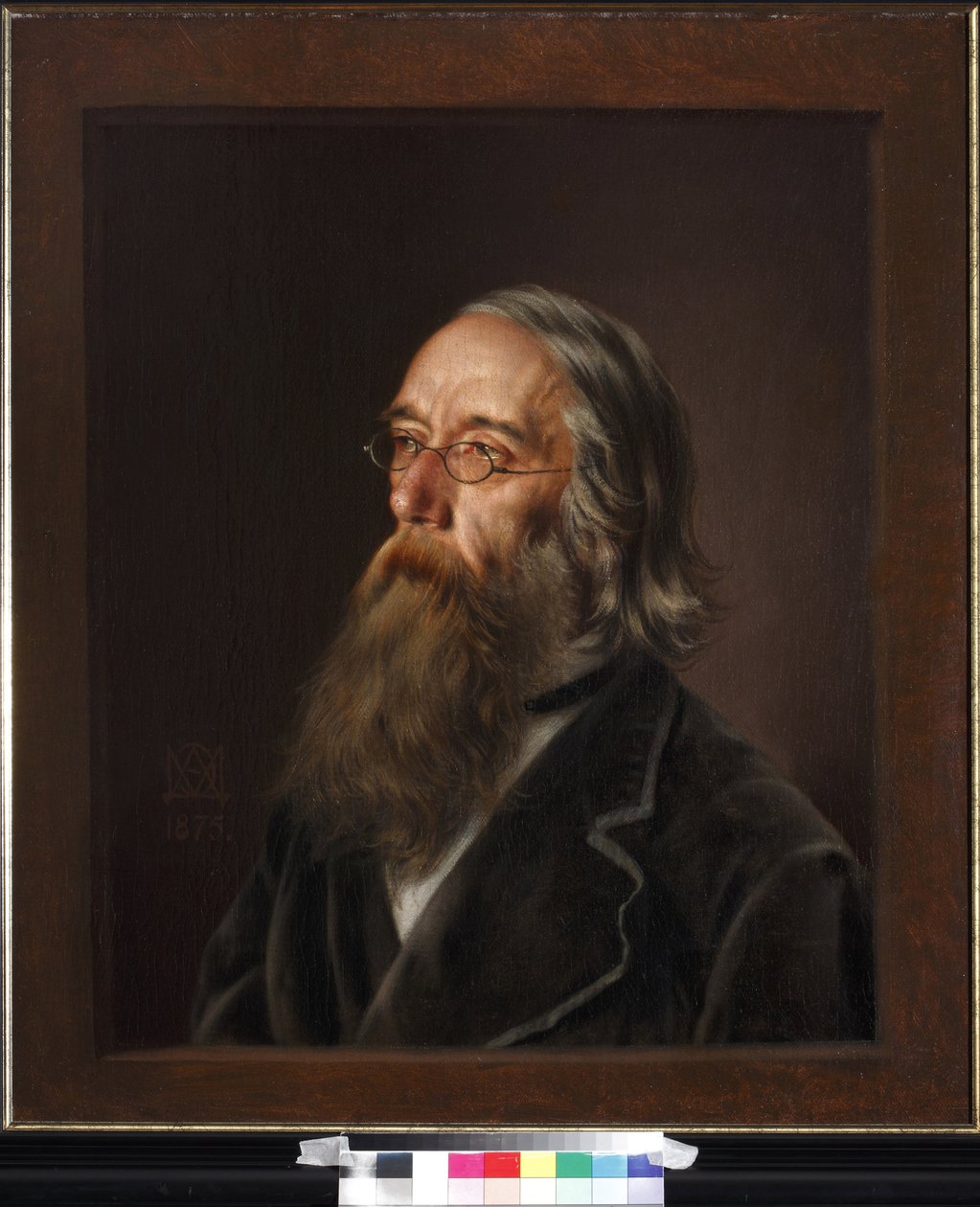 Portrett av Vasily Alexeyevich Yelagin (Elaguine) (1818-1879) av Dmitriev-Mamonov, Emmanuil Alexandrovich (1824-1880). Olje på lerret av Emmanuil Alexandrovich Dmitriev Mamonov