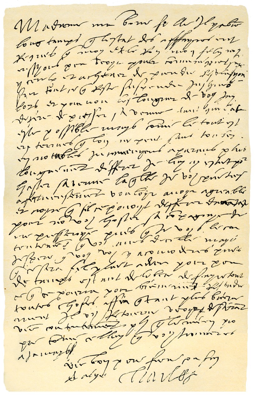 Brev fra keiser Charles V av Spania til dronning Mary av England, 1555. av Emperor Charles V
