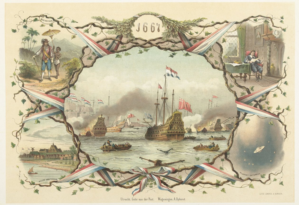 Reisen til Chatham og erobringen av Royal Charles, 1667 av Emrik and Binger