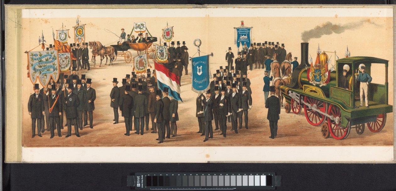 Prosesjon i Haarlem, 1872 (plate 11) Prosesjon holdt i Haarlem, 1. april 1872. (serietittel på objekt) av Emrik and Binger