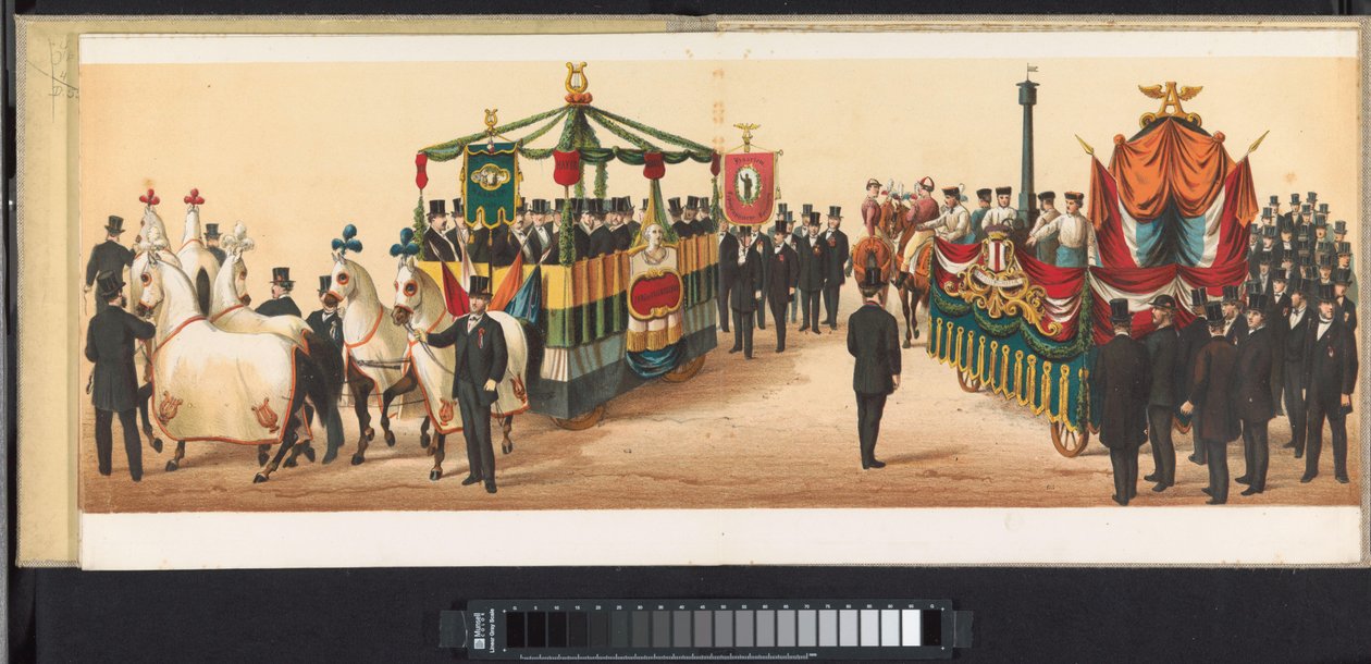 Parade i Haarlem, 1872 (plate 9) Prosesjon holdt i Haarlem, 1. april 1872. (serietittel på objekt) av Emrik and Binger